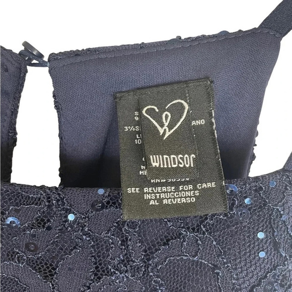 Windsor Navy Homecoming Dress with mesh waist detail and pockets • NWT • Size 1 - Picture 5 of 7